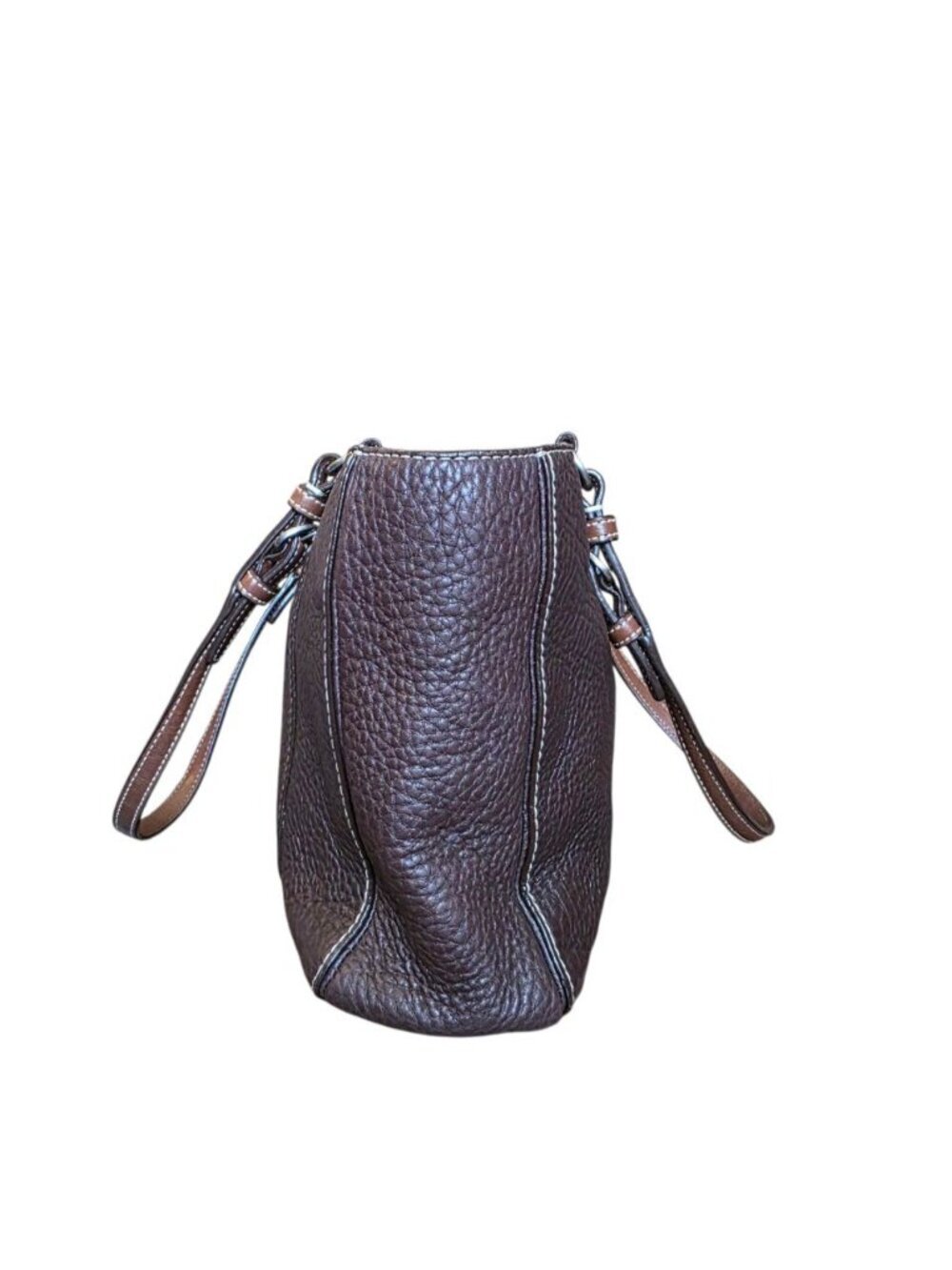 Vintage Coach Chelsea Brown Pebbled Leather Tote East West Shoulder F10892 COA - Picture 10 of 16